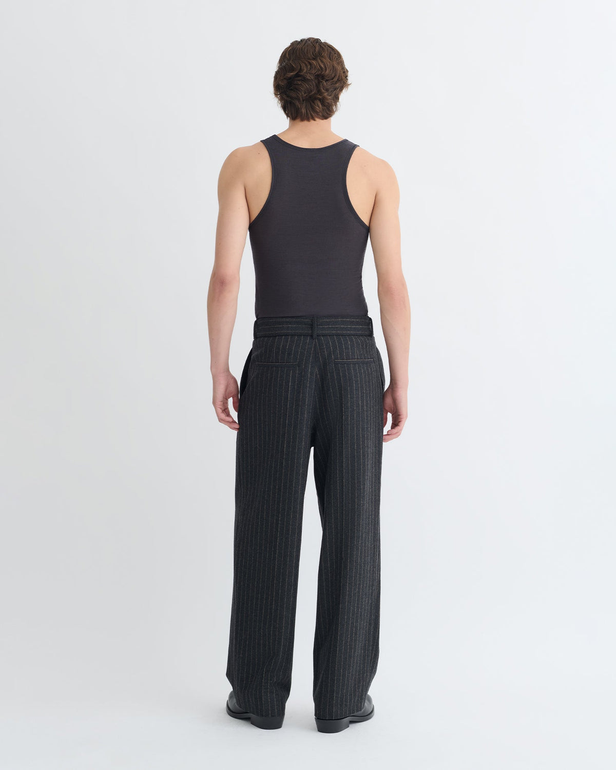 Jahi Melange Wool Jersey Tank Top - Grey Melange | Nanushka