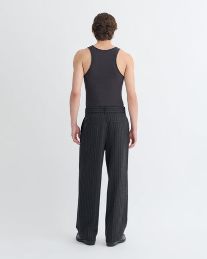 Jahi Melange Wool Jersey Tank Top - Grey Melange | Nanushka