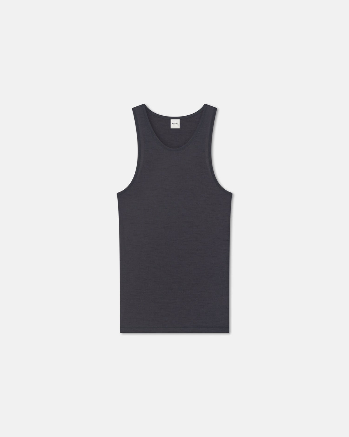 Jahi Melange Wool Jersey Tank Top - Grey Melange | Nanushka