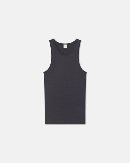 Jahi Melange Wool Jersey Tank Top - Grey Melange | Nanushka