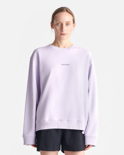 Remy Printed Cotton-Fleece Sweatshirt - Lilac/Black/Books | Nanushka