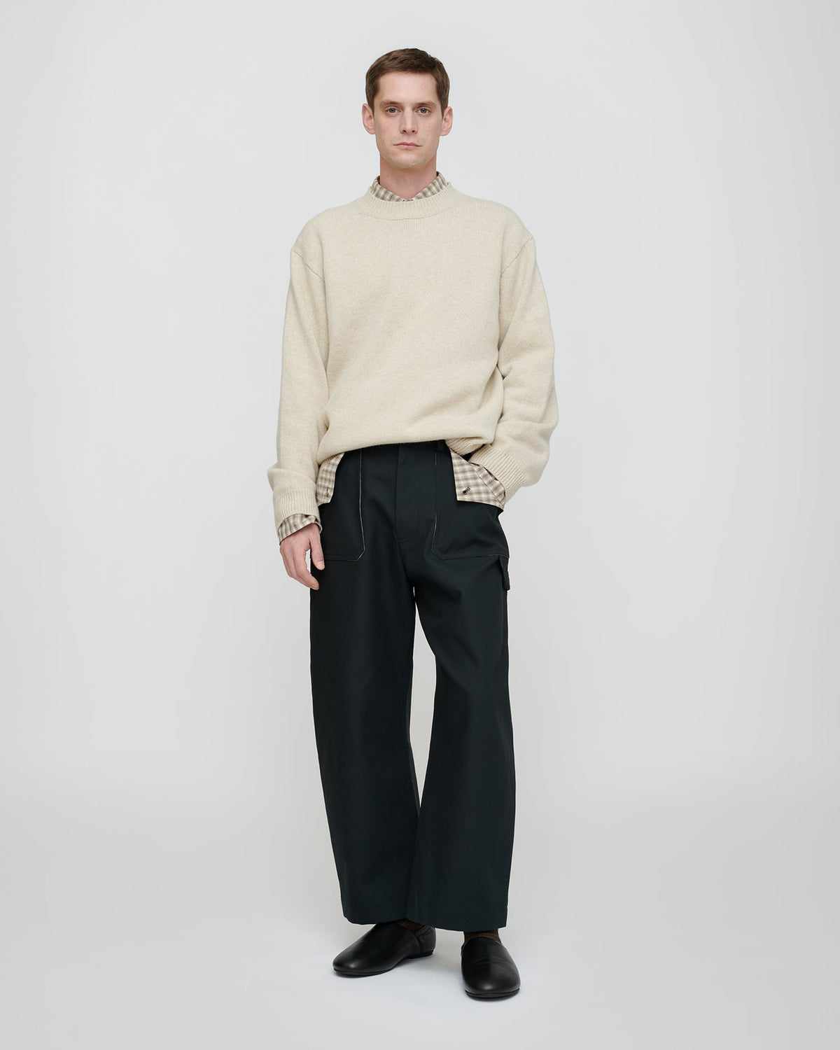 Estevon Structured trousers - Anthracite | Nanushka