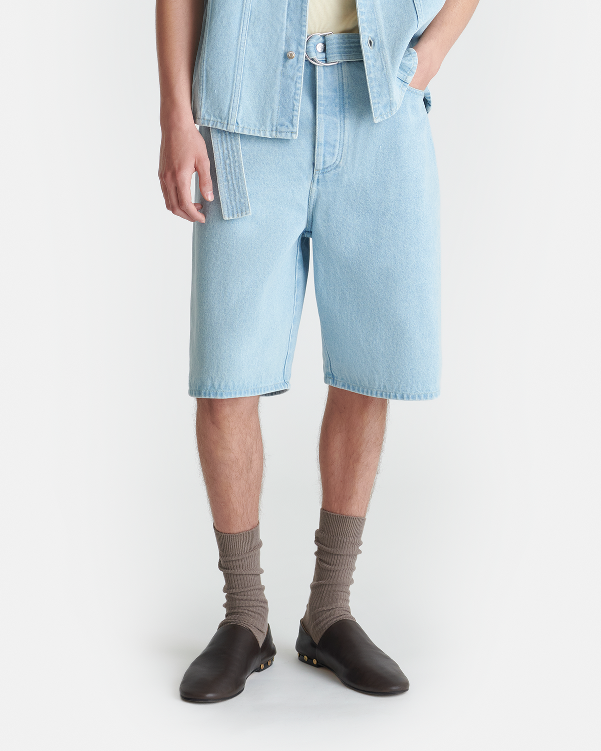 Mydal Denim bermuda shorts - Eco Bleach | Nanushka