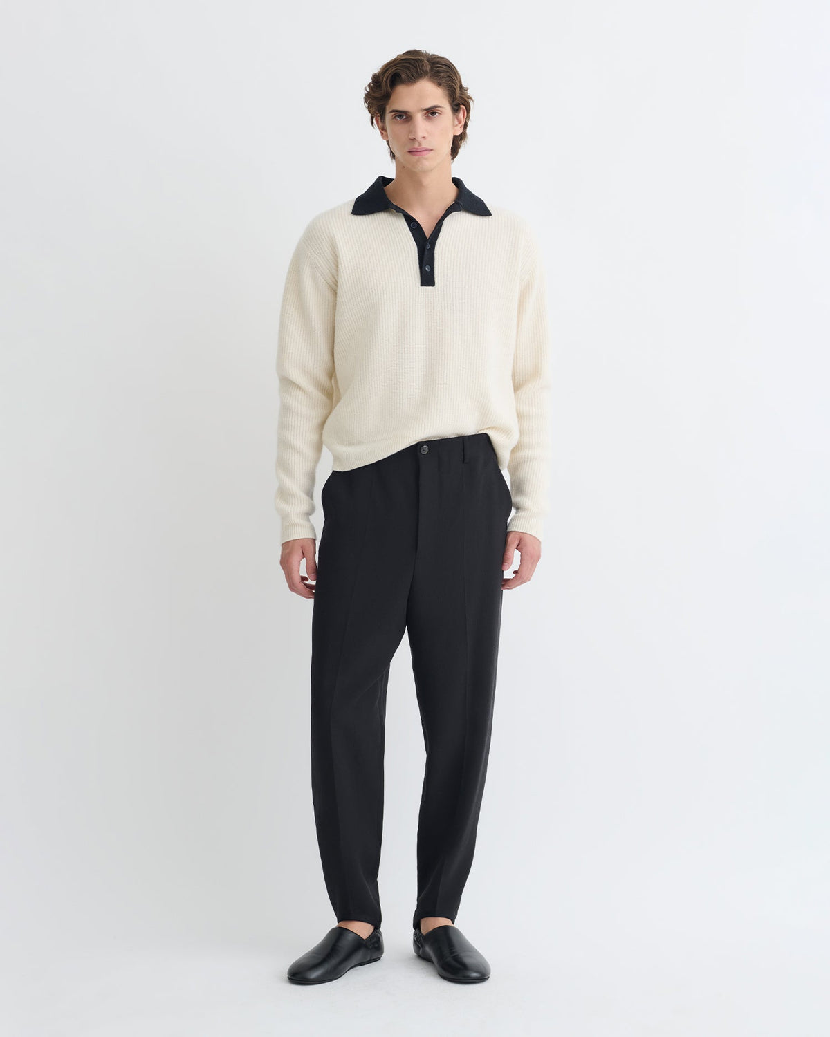 Eamon Crepe Twill Tapered Pants - Black | Nanushka
