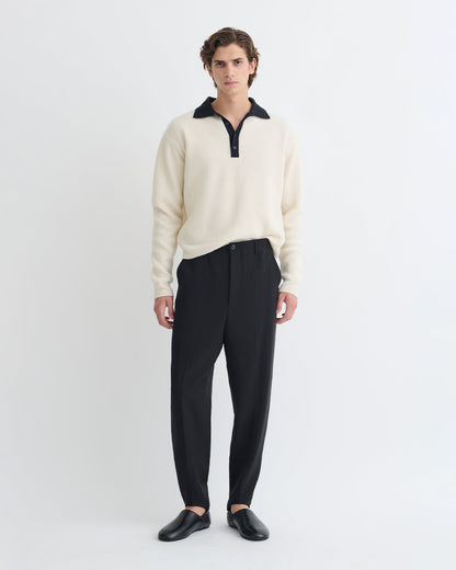 Eamon Crepe Twill Tapered Pants - Black | Nanushka