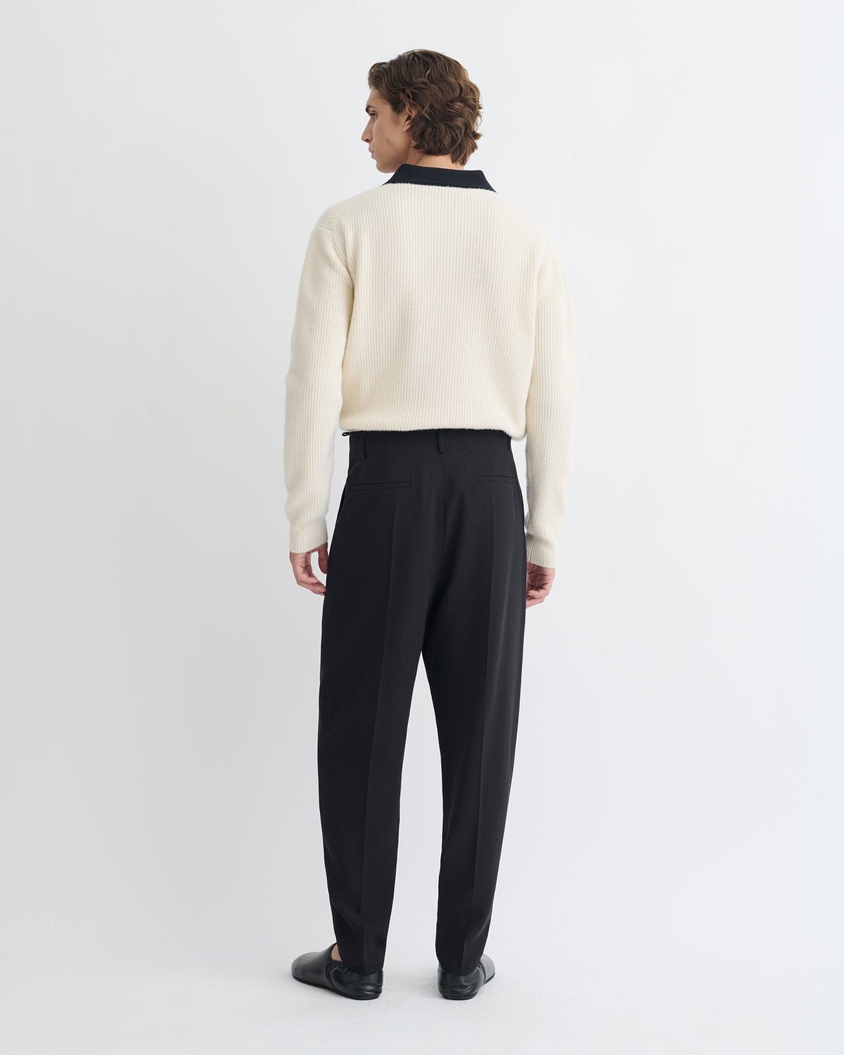 Eamon Crepe Twill Tapered Pants - Black | Nanushka