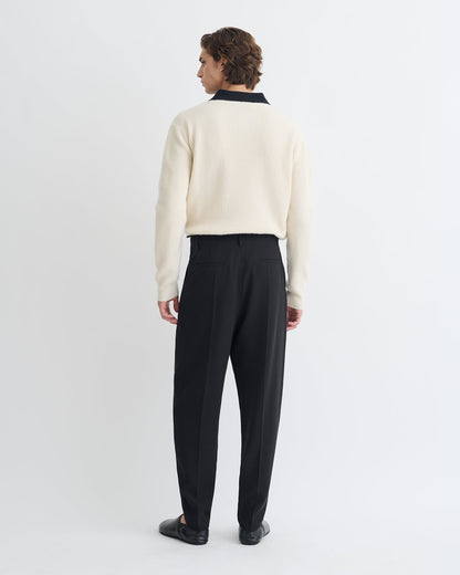 Eamon Crepe Twill Tapered Pants - Black | Nanushka