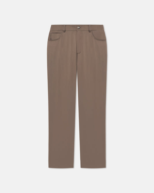 Macen Slip Satin Trousers - Coffee Bean | Nanushka
