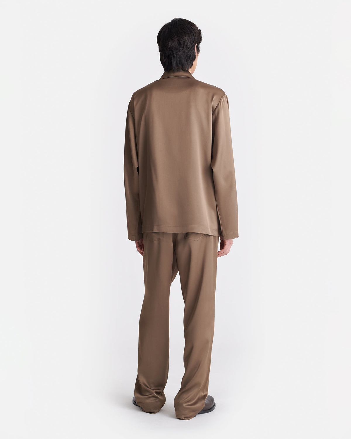 Macen Slip Satin Trousers - Coffee Bean | Nanushka