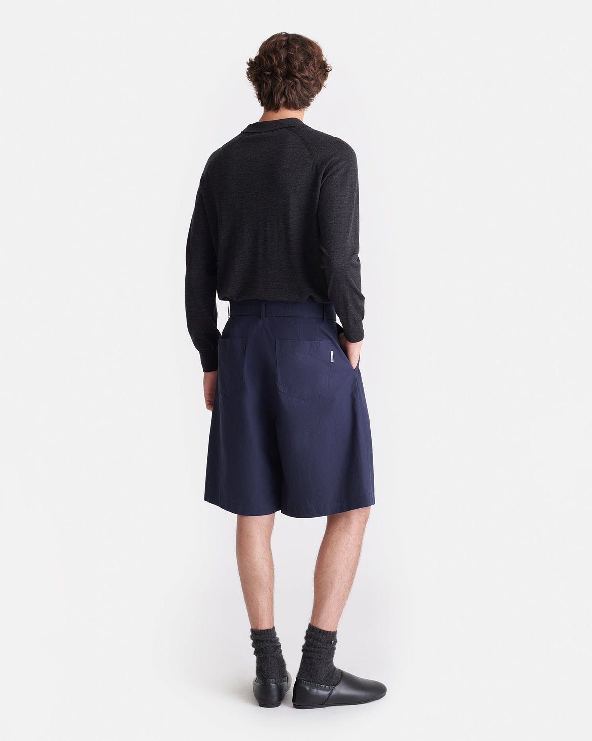 Derulo Tailored Shorts - Navy | Nanushka