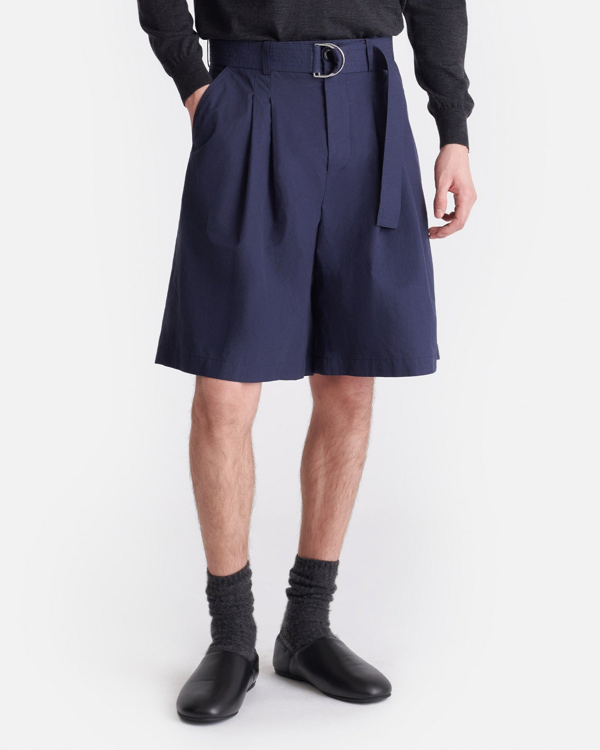 Derulo Tailored Shorts - Navy | Nanushka