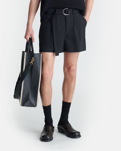 Ollie Belted Shorts - Black | Nanushka