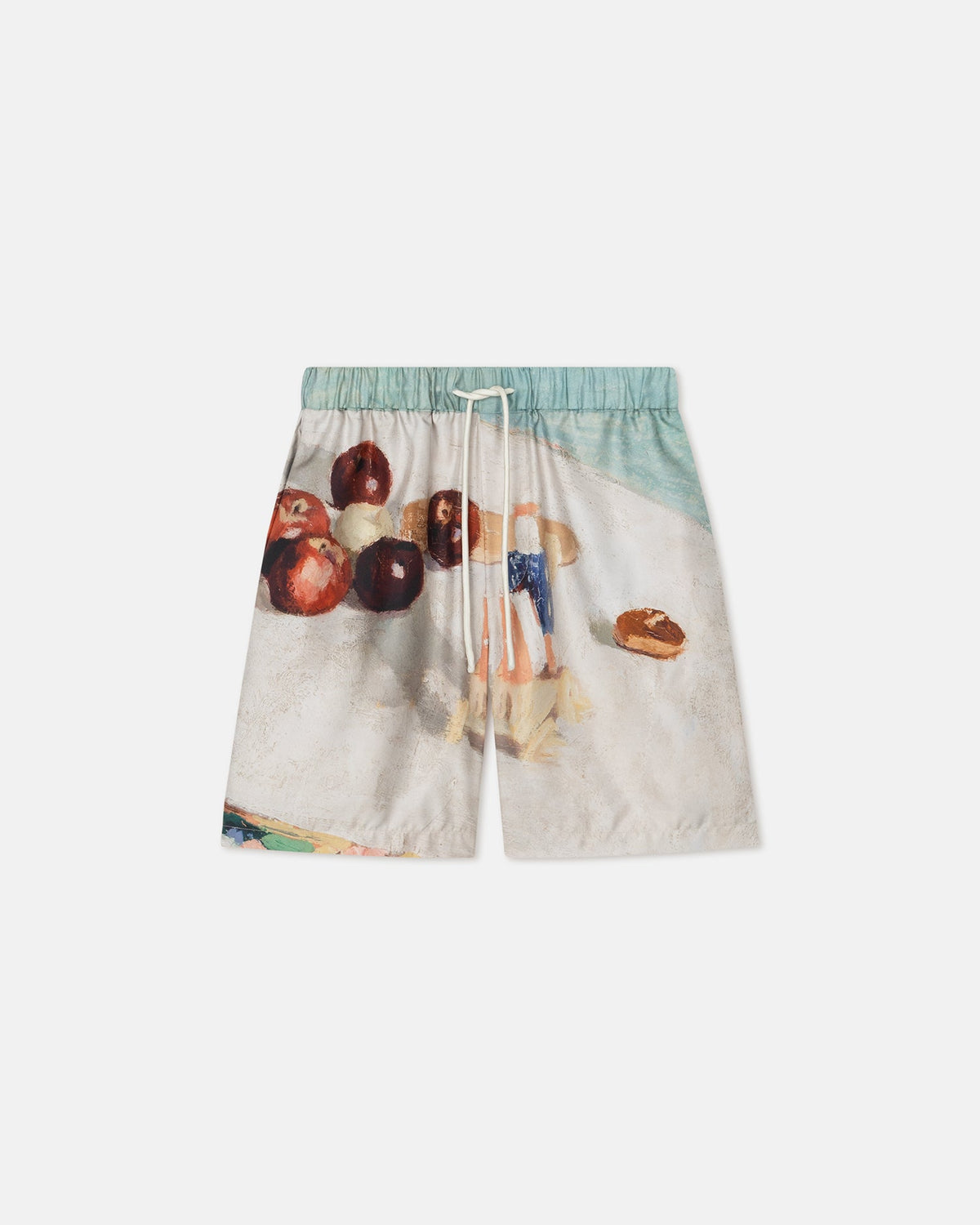 Doxxi Printed Silk Twill Shorts - Gingerbread Heart | Nanushka