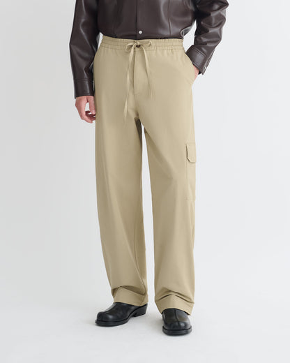 Navid Tech Twill Balloon-Leg Pants - Pebble | Nanushka