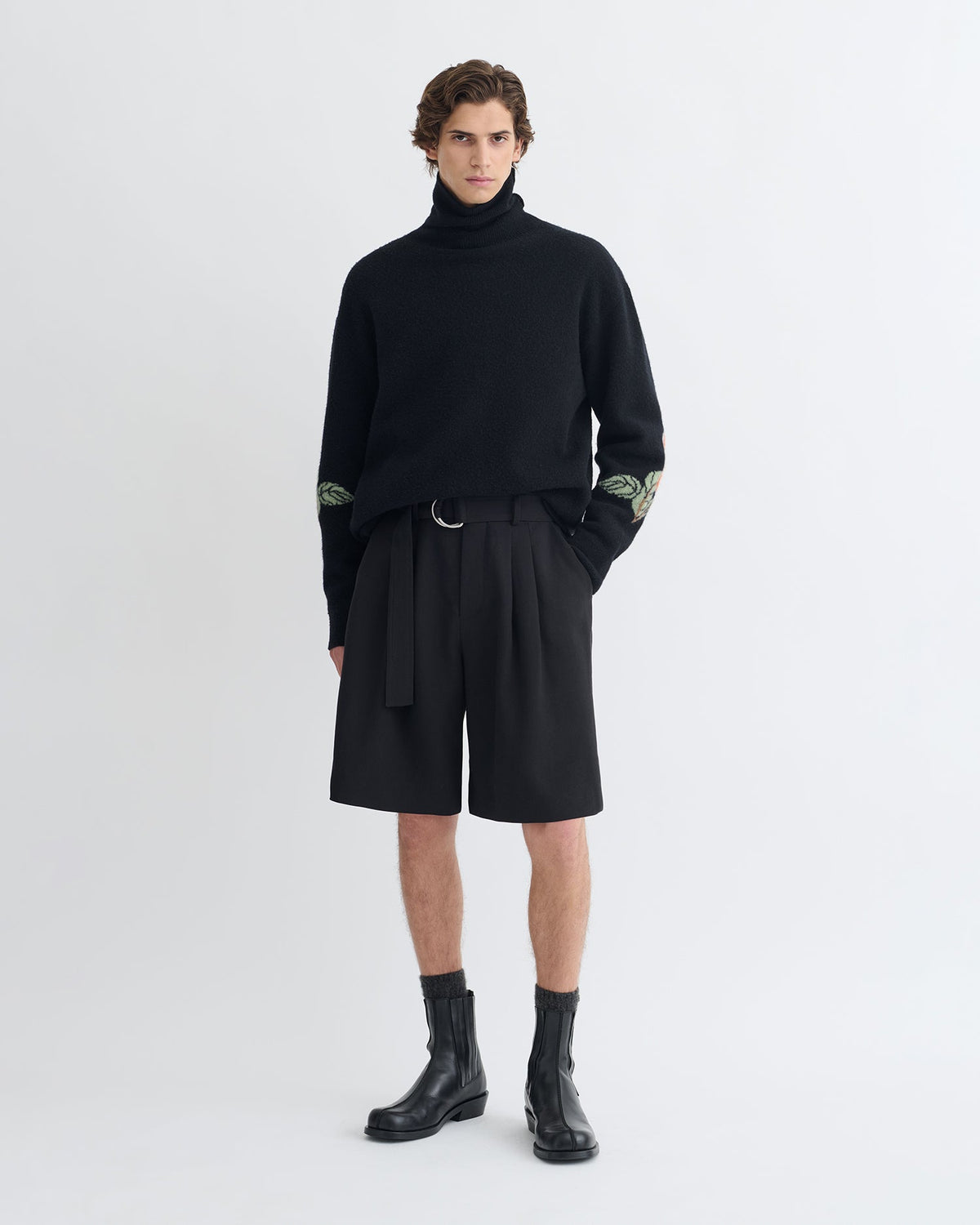 Derulo Tailored Crepe Twill Shorts - Black | Nanushka