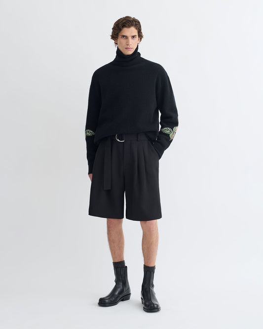Derulo Tailored Crepe Twill Shorts - Black | Nanushka
