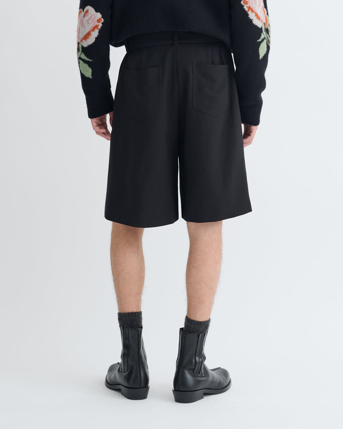 Derulo Tailored Crepe Twill Shorts - Black | Nanushka