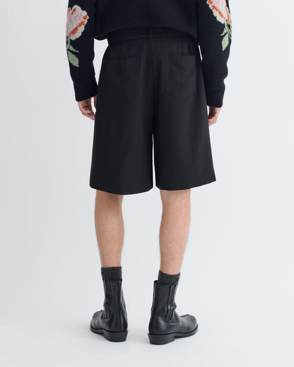 Derulo Tailored Crepe Twill Shorts - Black | Nanushka