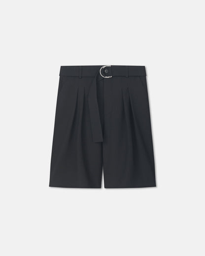 Derulo Tailored Crepe Twill Shorts - Black | Nanushka