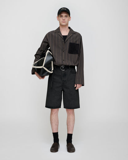 Mydal Denim bermuda shorts - Washed Black | Nanushka