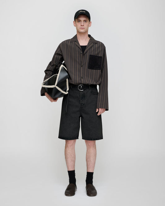 Mydal Denim bermuda shorts - Washed Black | Nanushka