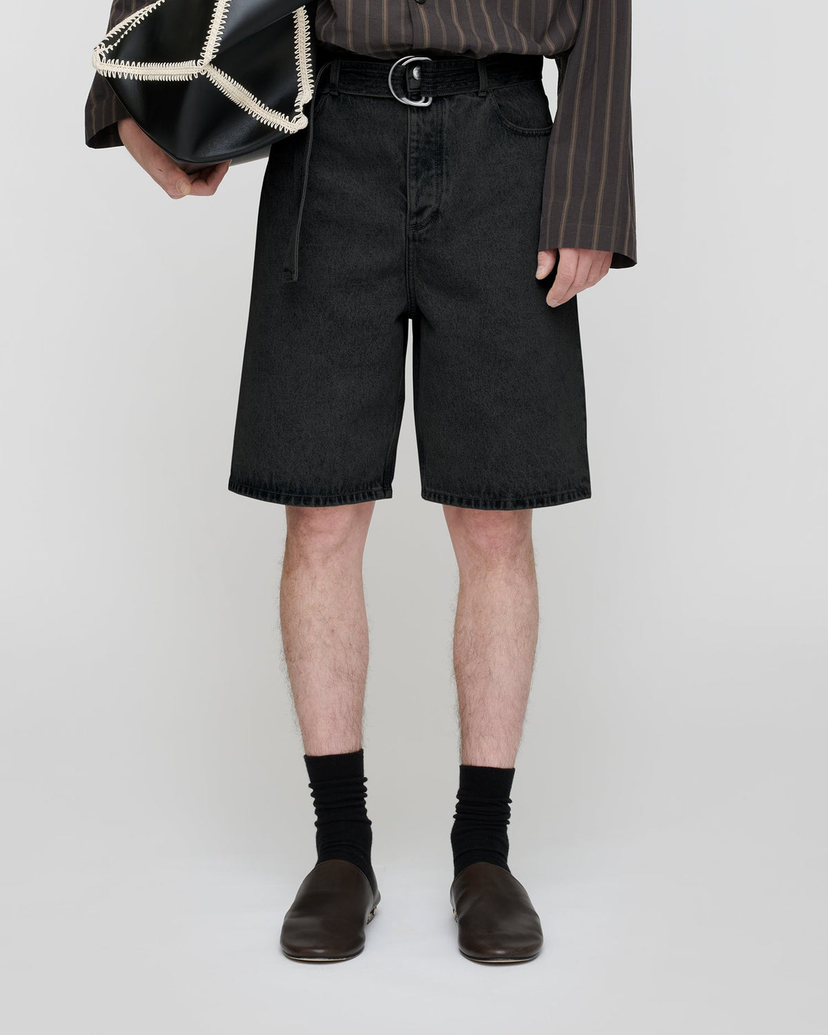 Mydal Denim bermuda shorts - Washed Black | Nanushka