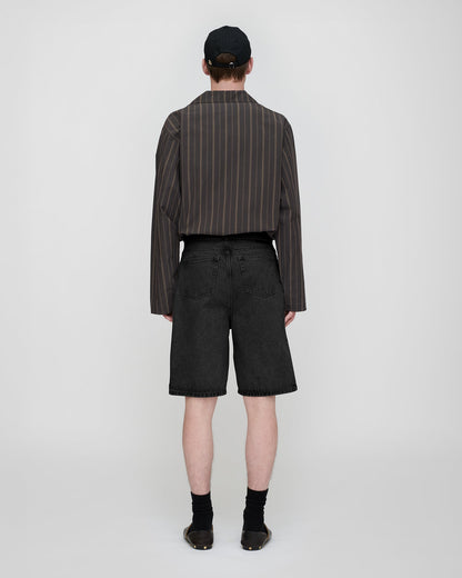 Mydal Denim bermuda shorts - Washed Black | Nanushka