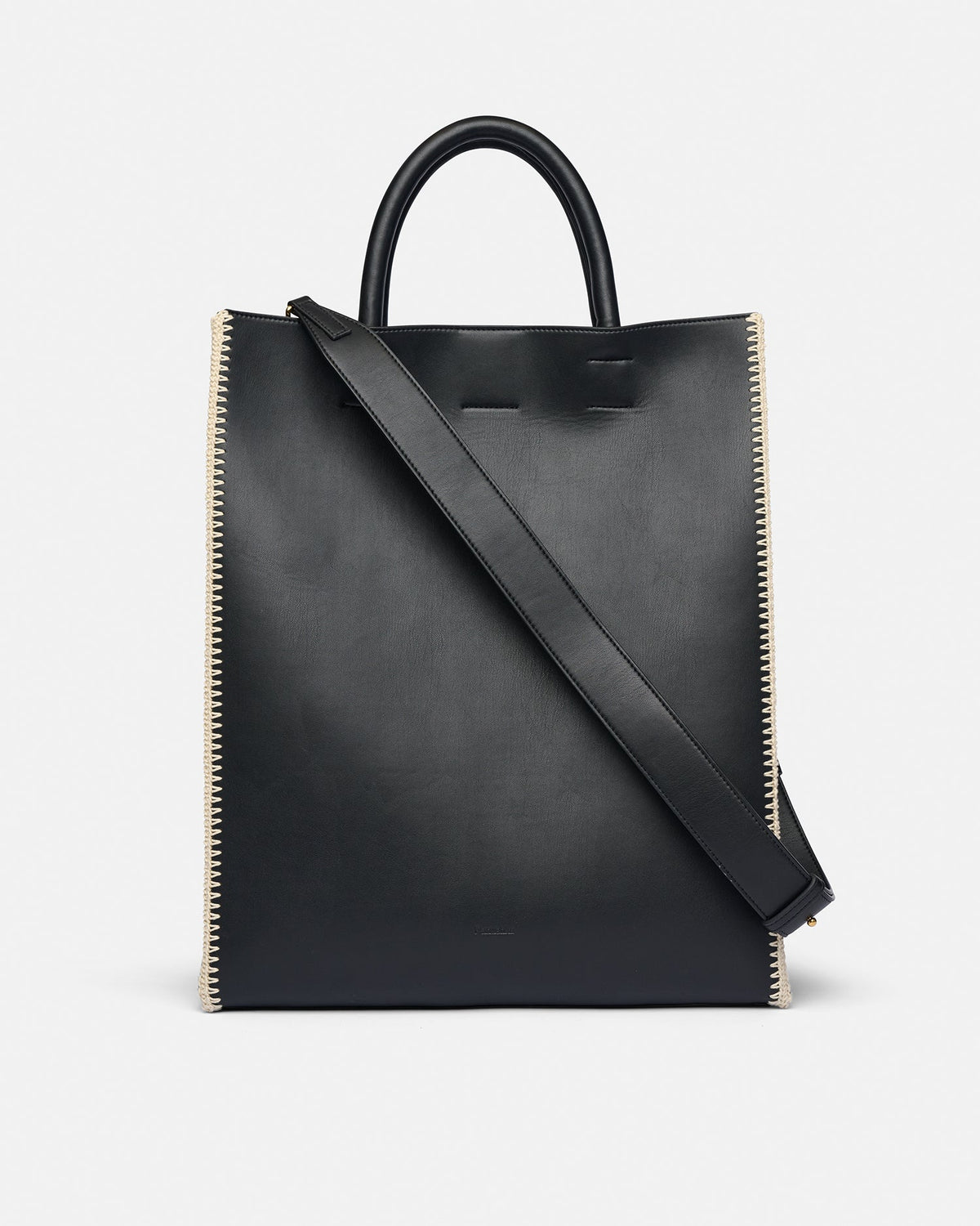 The Compass Tote Crochet tote bag - Black/Creme | Nanushka