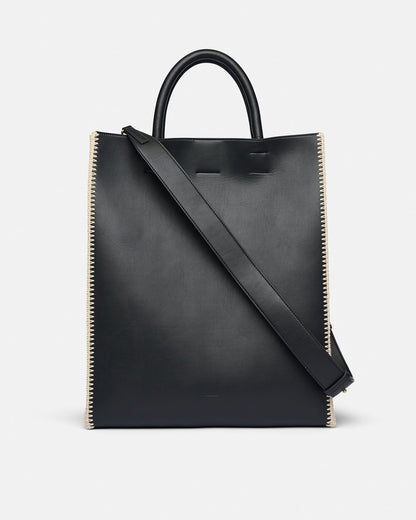 The Compass Tote Crochet tote bag - Black/Creme | Nanushka