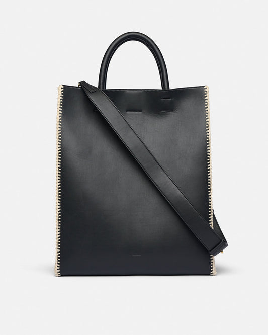The Compass Tote Crochet tote bag - Black/Creme | Nanushka