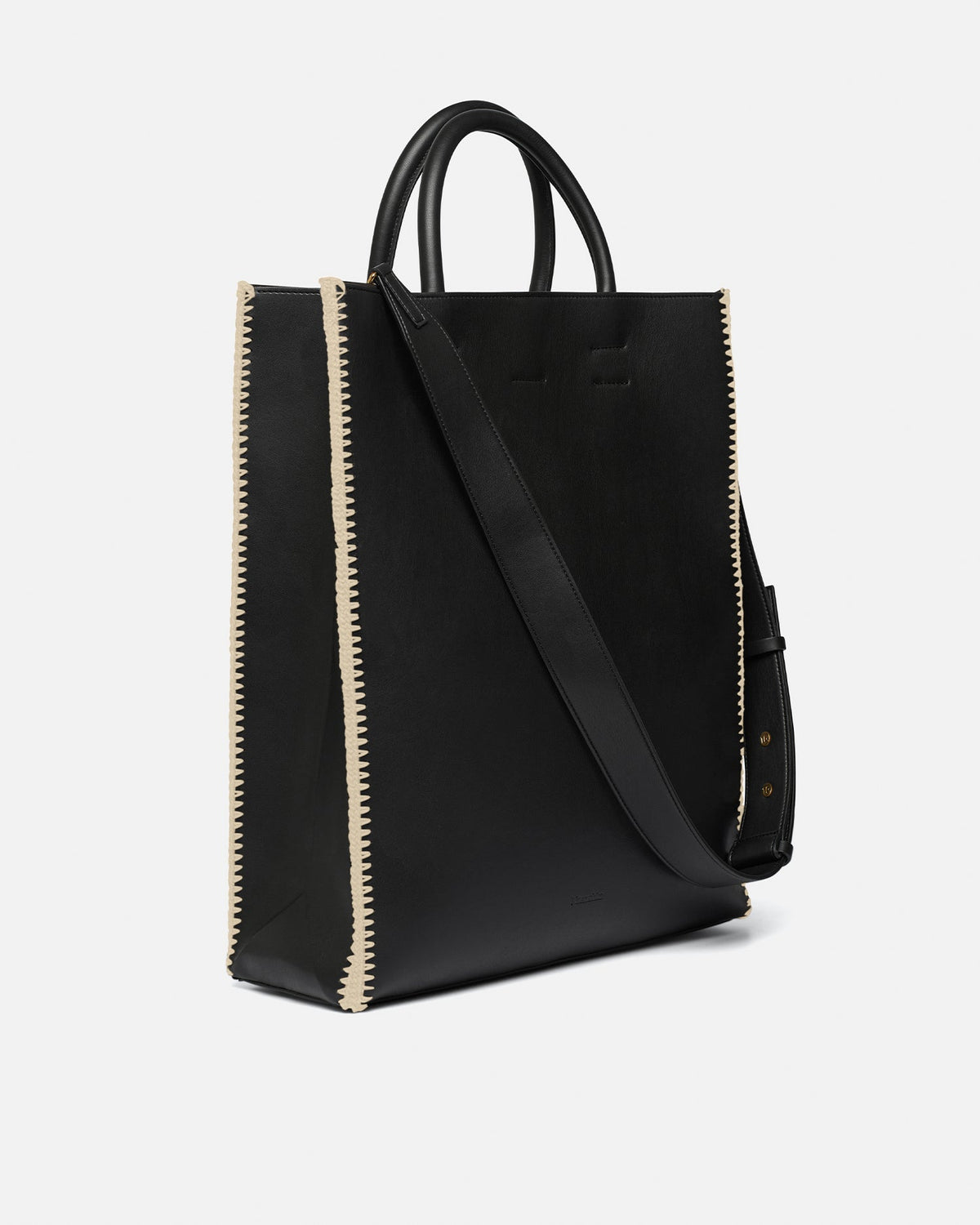 The Compass Tote Crochet tote bag - Black/Creme | Nanushka