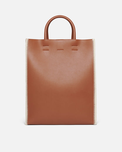 The Compass Tote Crochet tote bag - Tan/Crème | Nanushka
