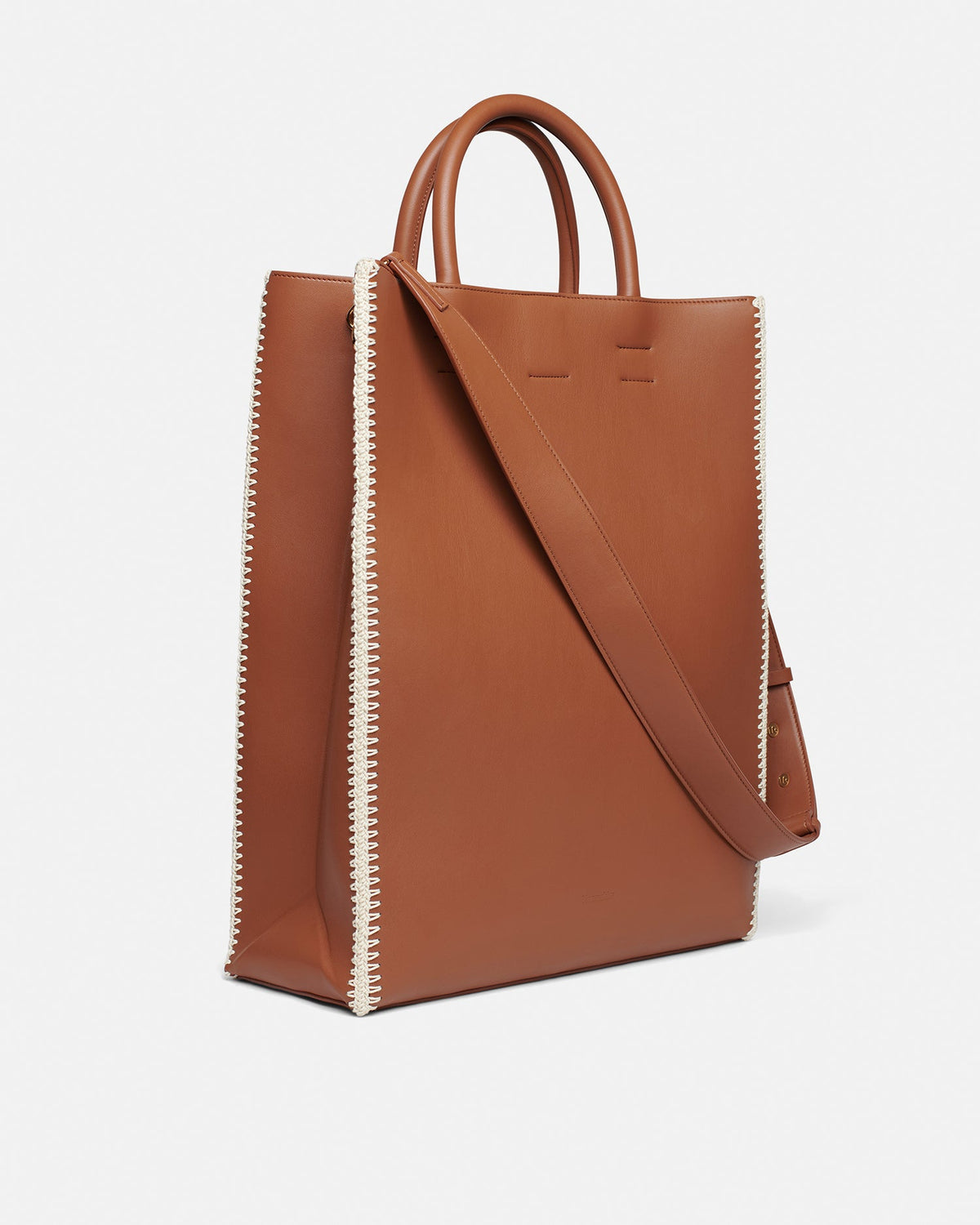The Compass Tote Crochet tote bag - Tan/Crème | Nanushka