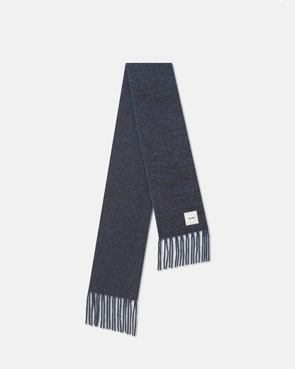 Ives Boucle scarf - Blue/Brown | Nanushka
