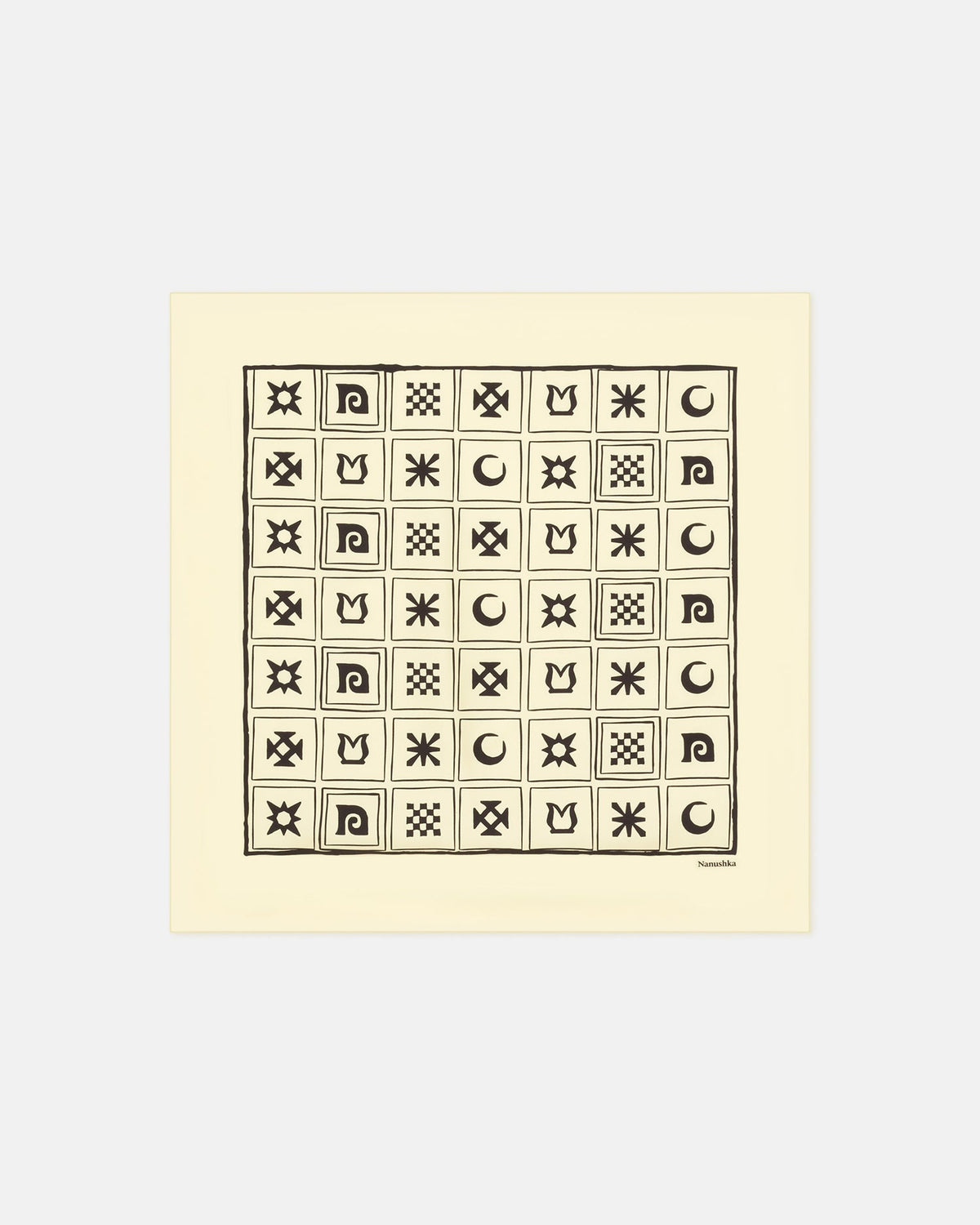 Shoul Silk scarf - Moonbeam/Brown Kopjafa | Nanushka