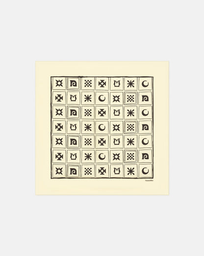 Shoul Silk scarf - Moonbeam/Brown Kopjafa | Nanushka