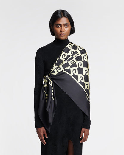 Miani Silk scarf - Diamond Check | Nanushka