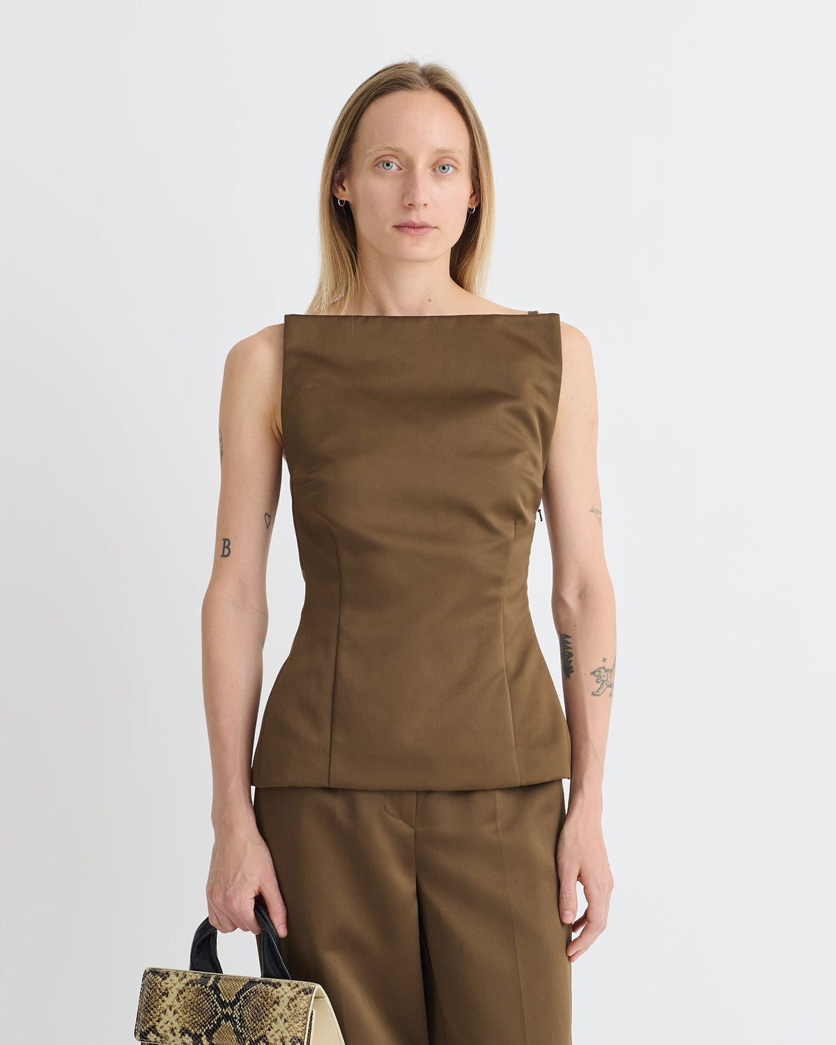 Laree Structured top - Wood | Nanushka
