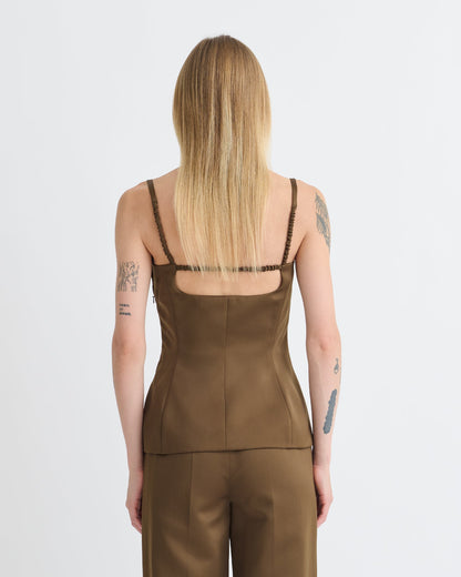 Laree Structured top - Wood | Nanushka