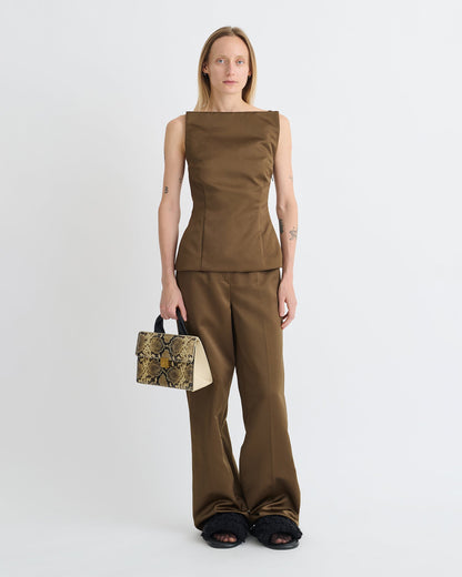 Laree Structured top - Wood | Nanushka