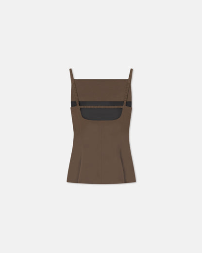 Laree Structured top - Wood | Nanushka