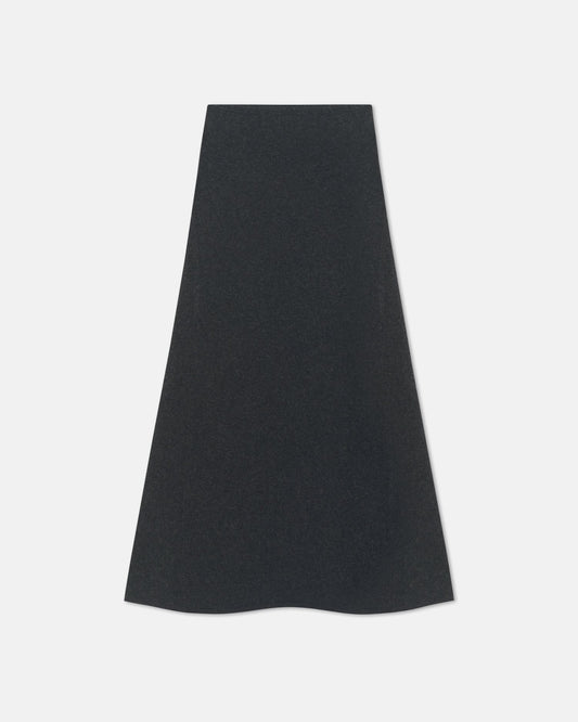 Priel Overwashed Merino Mid-Length Skirt - Charcoal | Nanushka