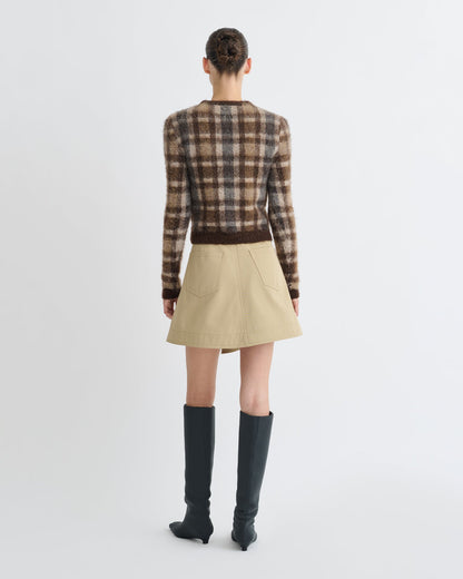 Inge Bonded Trench Mini Skirt - Beige | Nanushka