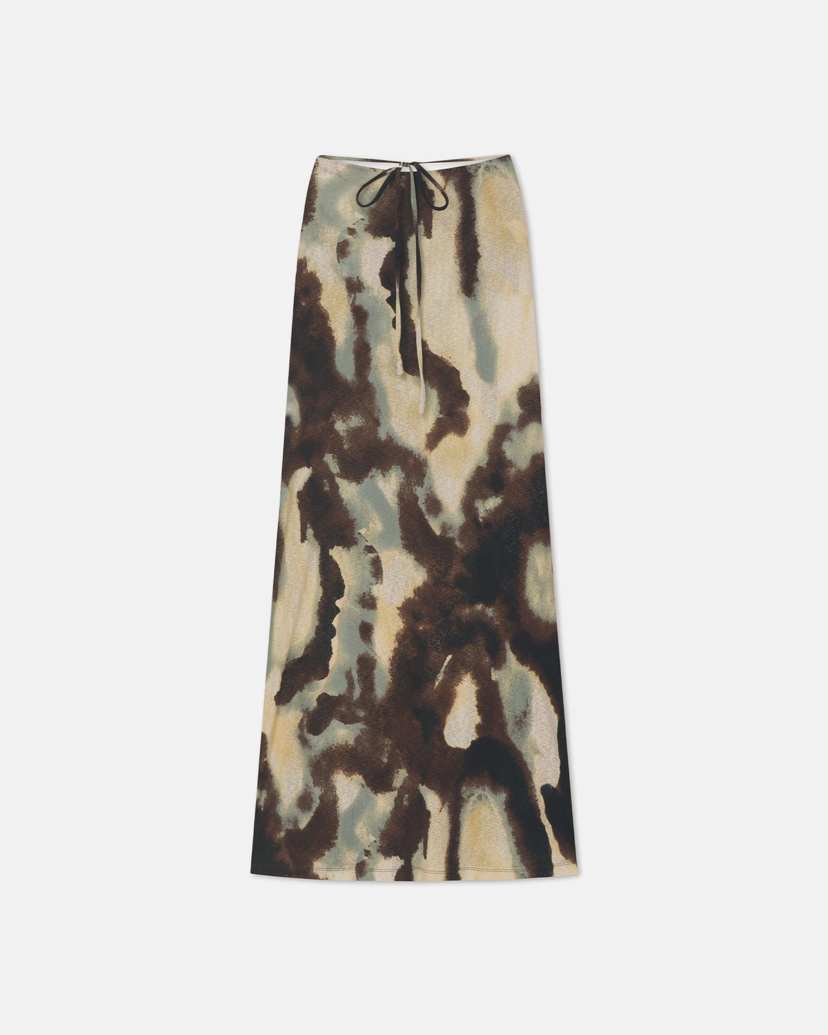 Cheyen Mesh Jersey Long Skirt - Watercolor Sage | Nanushka