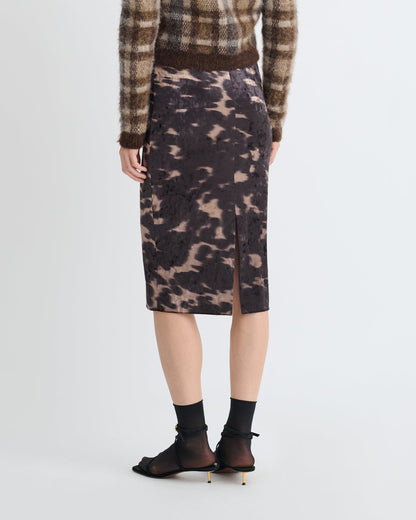 Carisa Midi skirt - Midnight Mocha Brown | Nanushka