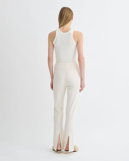 Shera Crepe Melange Pants - Creme | Nanushka