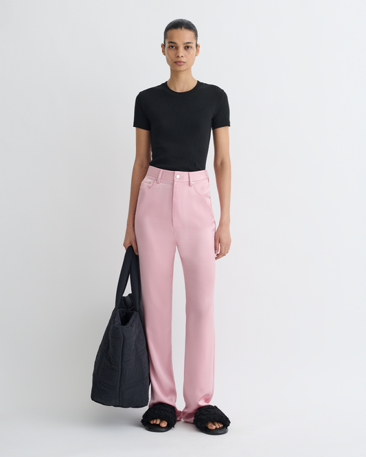 Tita Slip Satin Pants - Pink | Nanushka