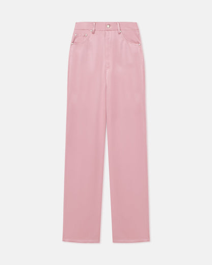 Tita Slip Satin Pants - Pink | Nanushka