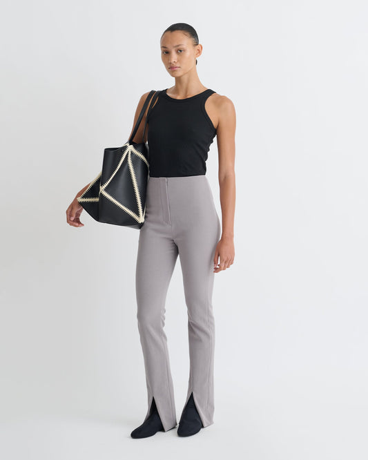 Luana Front slit pants - Grey | Nanushka