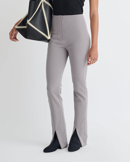 Luana Front slit pants - Grey | Nanushka